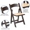 Flash Furniture HERCULES Series Chocolate Wood Folding Chair with Vinyl Padded Seat XF-2903-CHOC-WOOD-GG - alternate 2